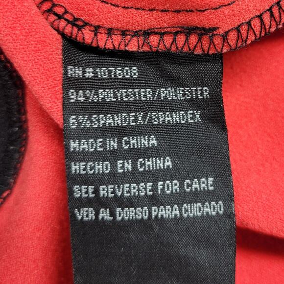 R&K Dress Womens 4 White Black Red Color Block Stripes Short Cap Sleeve Office - Picture 4 of 12